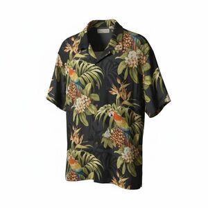 Lot of 3 Tommy Bahama Shirts Men's Medium Short Sleeve 100% Silk Hawaiian